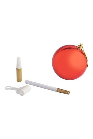 Boule de Noël personnalisable - Rouge - Dès la naissance