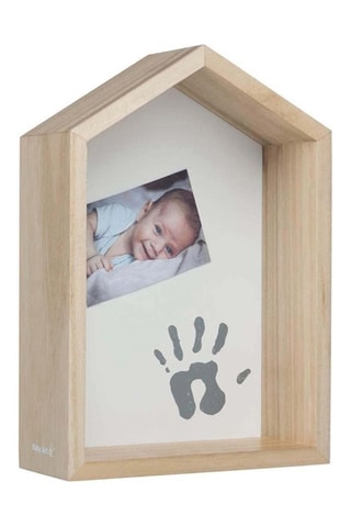 Ensemble pour empreinte avec étagère murale en bois - 8,5 x 17,5 x 24,5 cm - Naturel - Dès la naissance