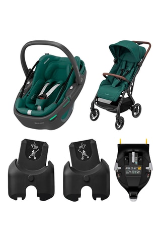 Pack poussette + adaptateur pour nacelle, base siège-auto et siège-auto 