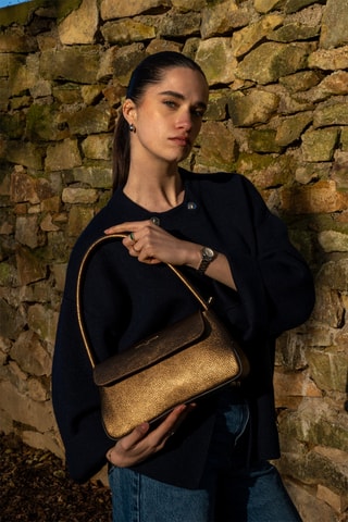 Sac porté épaule en cuir Hebe - Marron