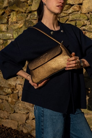Sac porté épaule en cuir Hebe - Marron