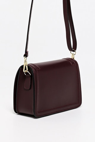 Sac bandoulière en cuir Core - Bordeaux