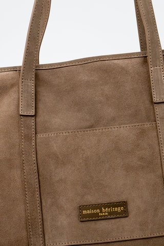Cabas en nubuck Rise - Taupe