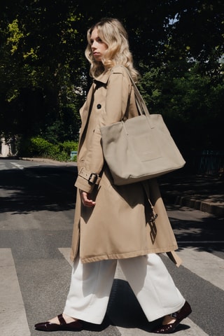 Cabas en nubuck Rise - Taupe