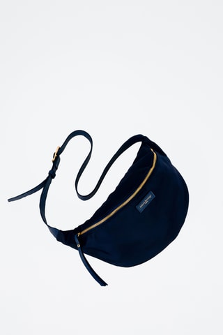 Sac banane en cuir Rachel Ny - Bleu marine