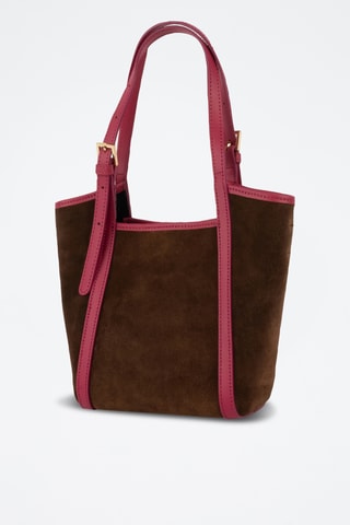 Sac porté épaule et pochette en cuir Olmo - Fuchsia