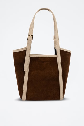 Sac porté épaule et pochette en cuir Olmo - Beige