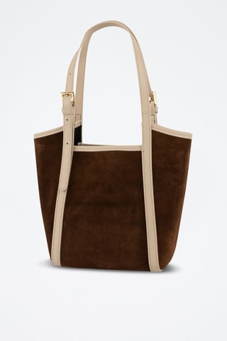 Sac porté épaule et pochette en cuir Olmo - Beige