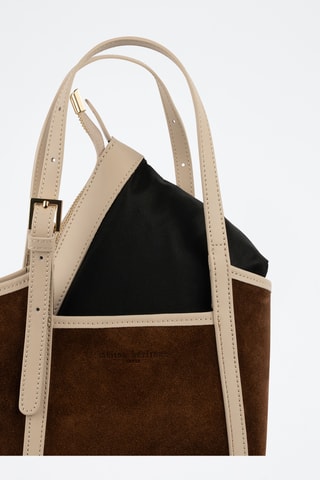 Sac porté épaule et pochette en cuir Olmo - Beige