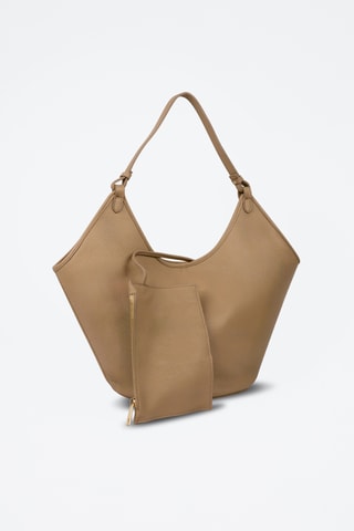 Sac porté épaule en cuir Cedro - Taupe