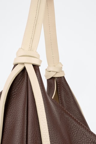 Sac porté épaule en cuir Tejo - Marron