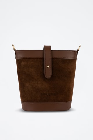 Sac porté épaule en cuir Helle - Marron