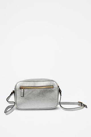 Sac bandoulière en cuir Arata - Argenté