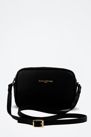 Sac bandoulière en cuir Arata - Noir