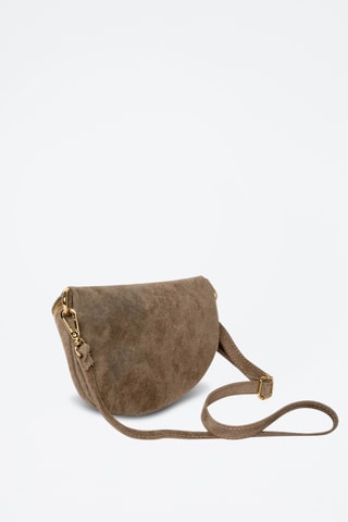 Sac bandoulière en nubuck Kimi - Taupe