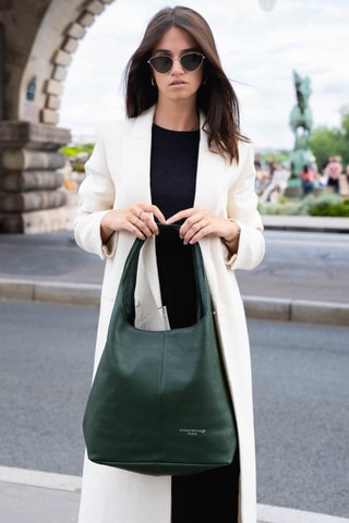 Sac porté épaule en cuir Rebe - Vert
