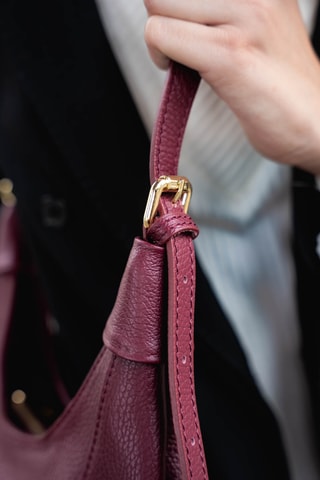 Sac bandoulière en cuir Ale - Bordeaux