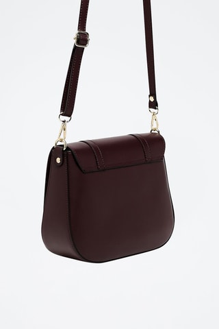 Sac bandoulière en cuir Tex - Bordeaux
