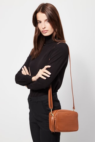 Sac bandoulière en cuir Gaby - Camel