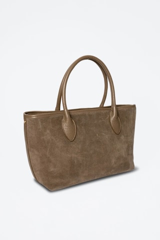 Sac à main en cuir Loche Suede - Taupe