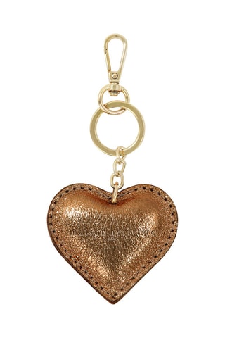 Porte-clés en cuir Love - Gris