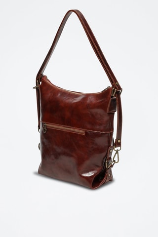 Sac porté épaule en cuir Alexis - Marron