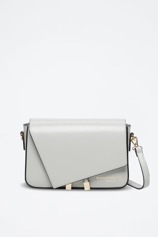 Sac bandoulière en cuir Aela - Gris clair