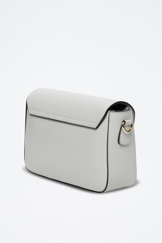 Sac bandoulière en cuir Aela - Gris clair