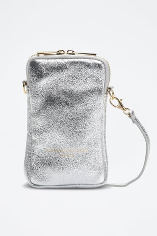 Sac bandoulière en cuir Laila - Argenté