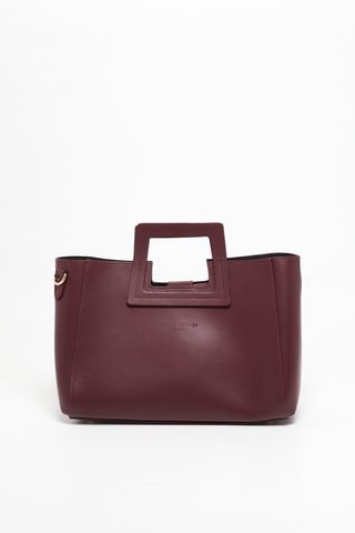 Sac à main en cuir Jane - Bordeaux