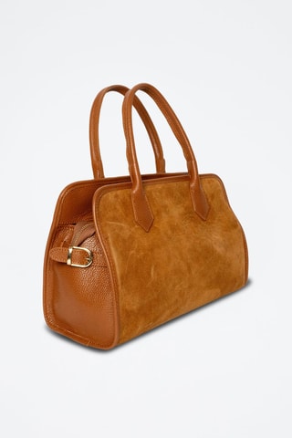 Sac à main en cuir Chamb Suede - Marron
