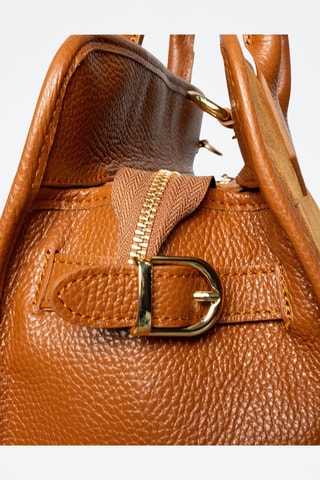 Sac à main en cuir Chamb Suede - Marron
