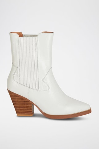 Bottines en cuir - Blanc