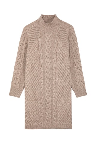 Robe pull en laine - Taupe