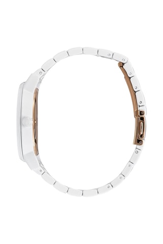Montre à quartz en acier Kensington - Blanc