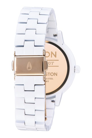 Montre à quartz en acier Kensington - Blanc