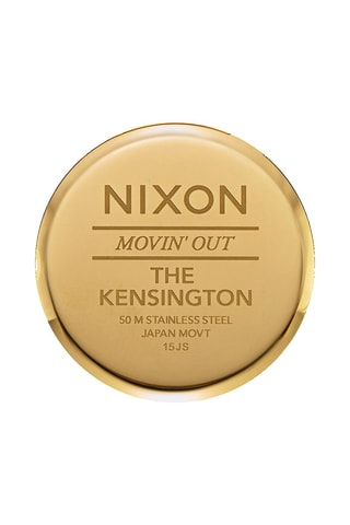 Montre à quartz en cuir Kensington - Noir et doré