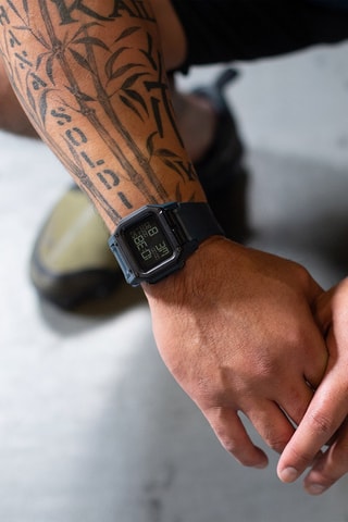 Montre digitale à quartz en silicone Regulus - Chronographe et GMT - Bleu marine