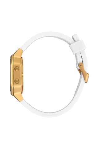 Montre digitale à quartz en silicone Siren - Chronographe - Blanc et doré