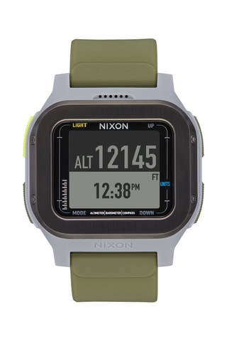 Montre digitale à quartz en silicone Regulus Expedition - Chronographe et GMT - Kaki