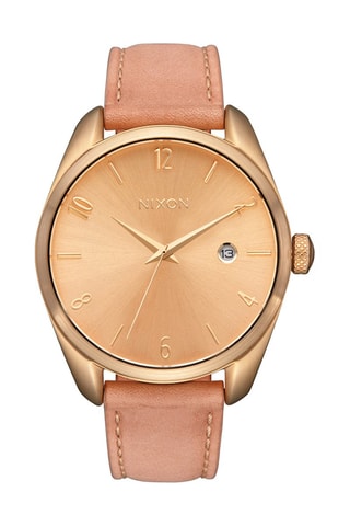 Montre à quartz en cuir Thalia - Rose et doré