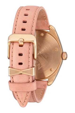 Montre à quartz en cuir Thalia - Rose et doré