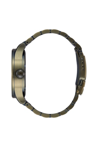 Montre à quartz en acier Sentry - Argenté et marron