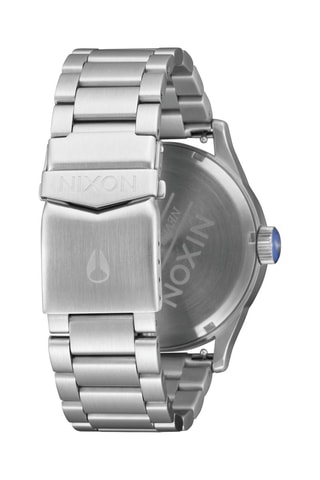 Montre à quartz en acier Sentry - Argenté et bleu