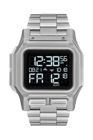 Montre digitale en acier Regulus SS - Argenté