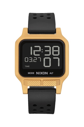Montre digitale en silicone - Noir et doré
