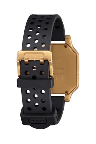Montre digitale en silicone - Noir et doré