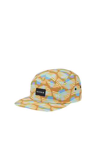 Casquette Mikey Strapback - Bleu, camel et jaune clair