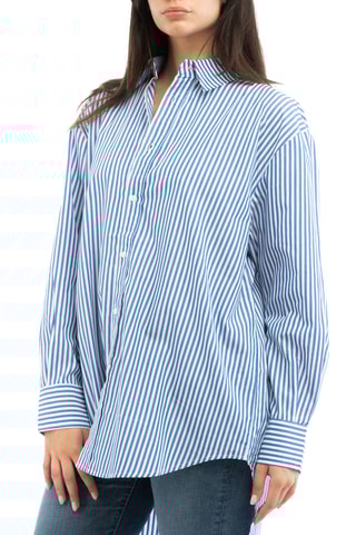 Camisa - Branco e azul-claro