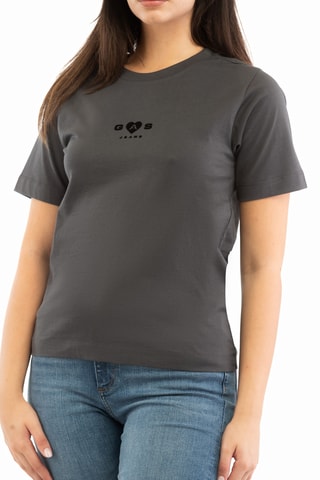 T-shirt regular - Cinzento-escuro